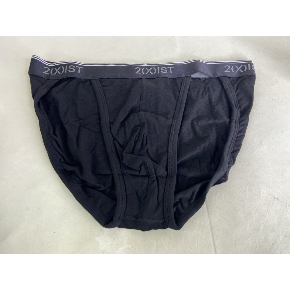 2xist Cotton Stretch 1 Piece Sport Brief Black Underwear Mens Size L
